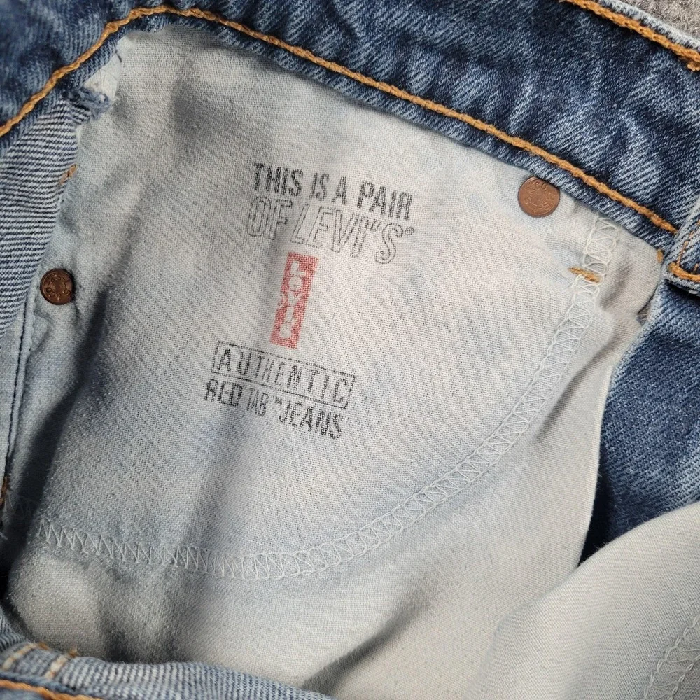 Levis 517 Cutoff Shorts Womens 26 Blue‎ Denim Distressed Raw Hem Casual Summer